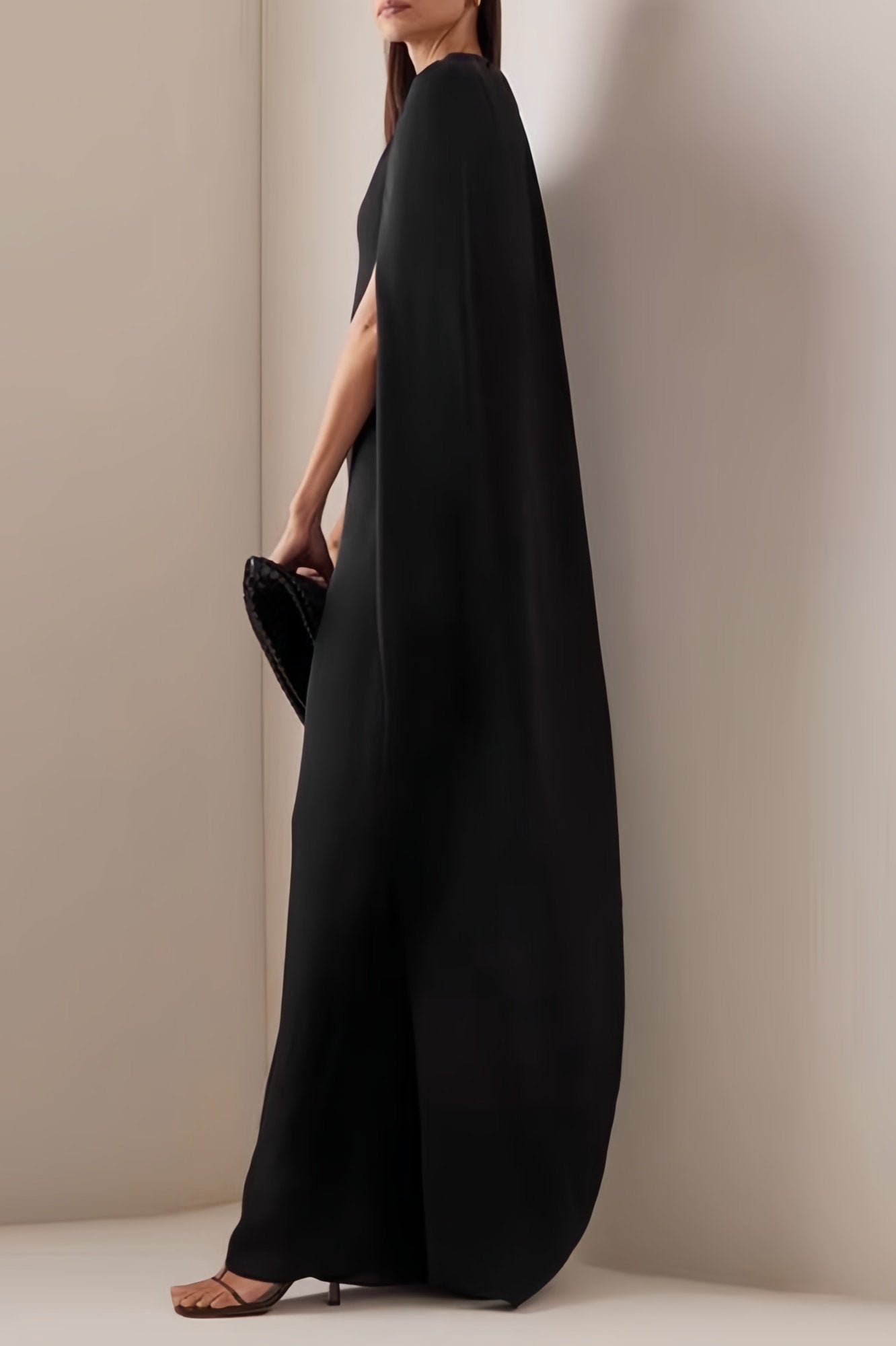 shona-gathered-cape-crepe-maxi-dress-sd00211171932-black-xs-sunfere-976708 Shona Gathered Cape Crepe Maxi Dress - Image 2