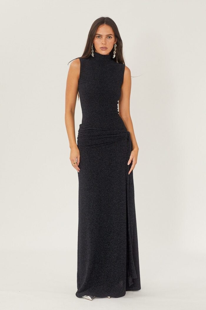 Shonna Metallic Strap Maxi Knit Dress - Image 2