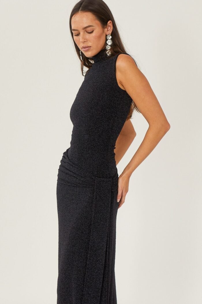 Shonna Metallic Strap Maxi Knit Dress - Image 3