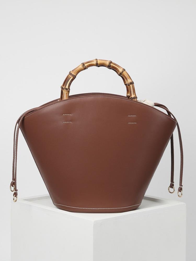 simona-leather-bamboo-handle-lace-up-bucket-bag-sa0020516120-brown-sunfere-311179 Simona Leather Bamboo Handle Lace-up Bucket Bag - Image 5