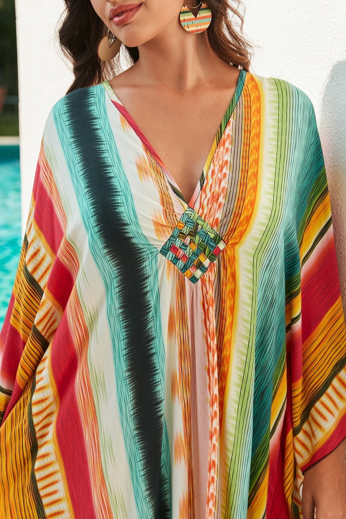 tanya-rainbow-printed-maxi-kaftan-sw00601172148-multi-one-size-sunfere-835372 Tanya Rainbow Printed Maxi Kaftan - Image 6