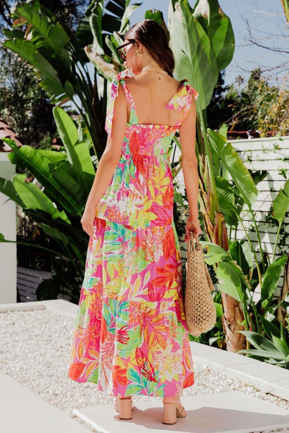 thirza-printed-bow-tie-shirred-maxi-dress-sd0020706770-pink-s-sunfere-362407 Thirza Printed Bow-tie Shirred Maxi Dress - Image 12