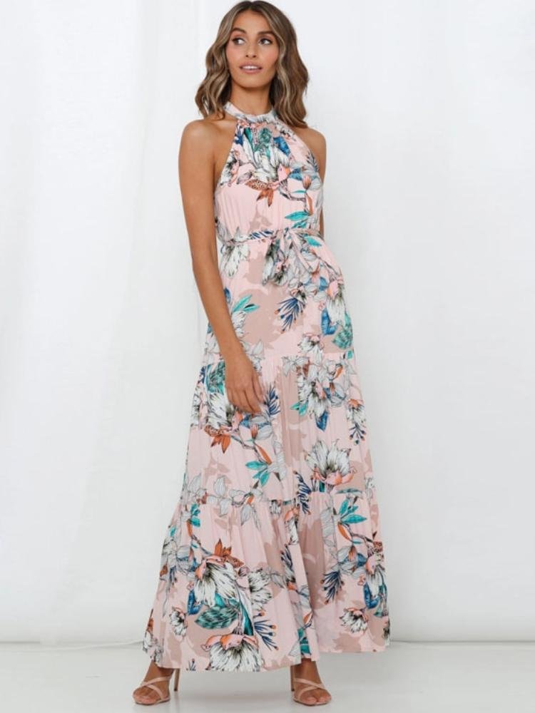 tina-printed-halterneck-tiered-maxi-dress-sd0020516125-pinkturquoise-s-sunfere-901481 Tina Printed Halterneck Tiered Maxi Dress - Image 2