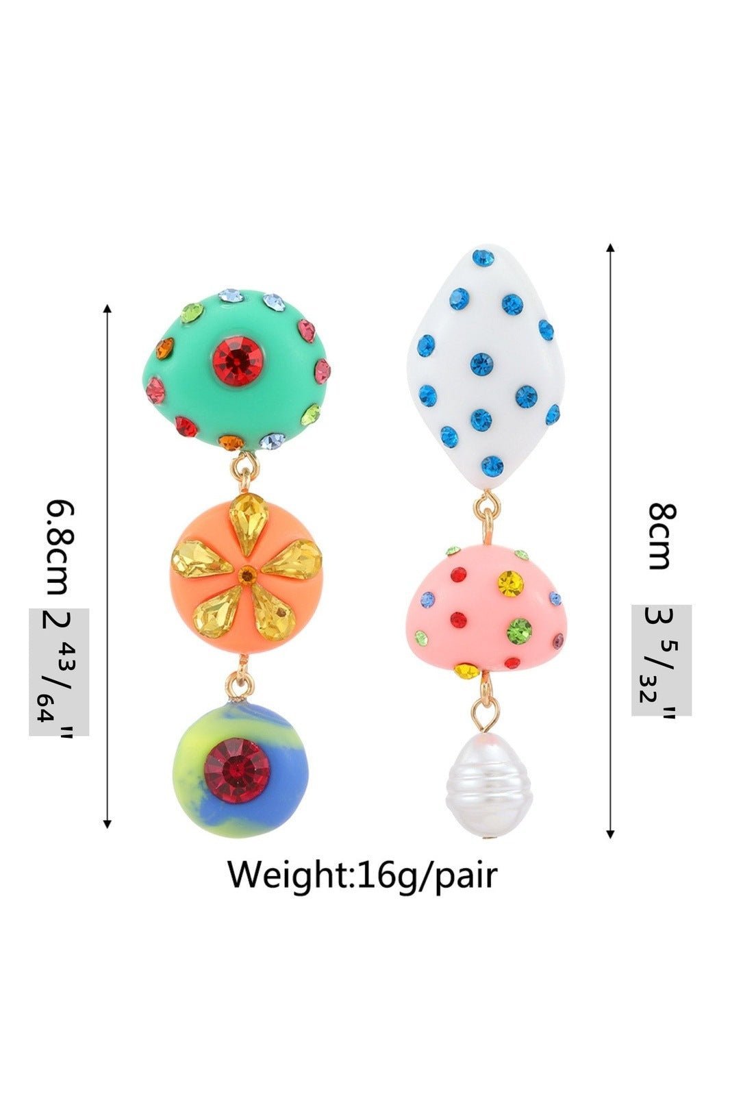 wiola-colored-rhinestone-earrings-sa0020720999-multi-sunfere-215896 Wiola Colored Rhinestone Earrings - Image 3