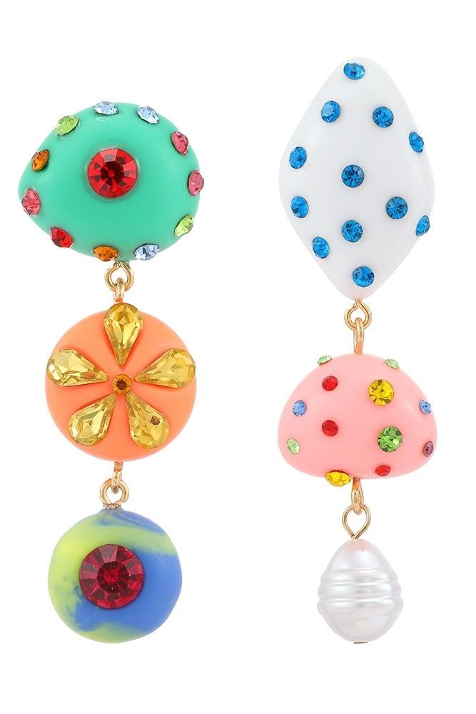 wiola-colored-rhinestone-earrings-sa0020720999-multi-sunfere-297140 Wiola Colored Rhinestone Earrings - Image 1
