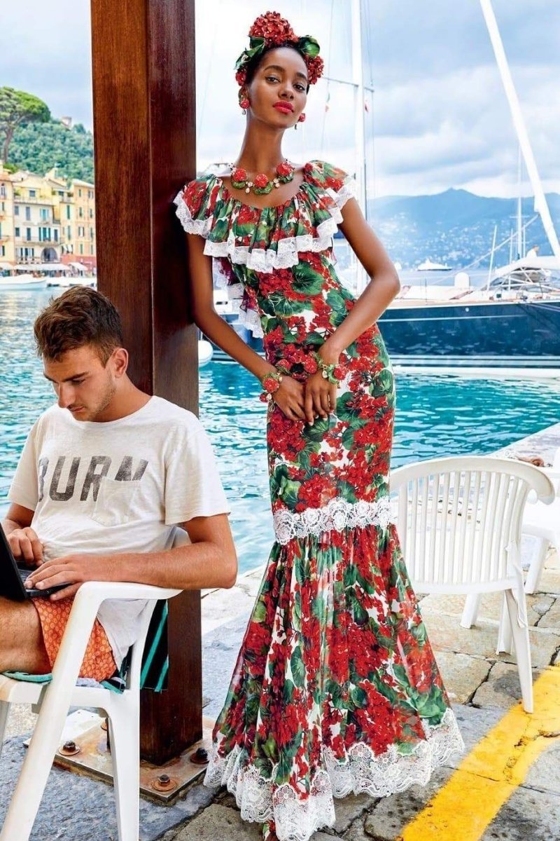 yvette-printed-lace-trim-maxi-dress-sd00603212510-red-s-sunfere-778927 Yvette Printed Lace Trim Maxi Dress - Image 5