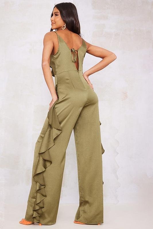 agnes-ruffle-v-neck-jumpsuit-sj00209141423-s-olive-sunfere-837201.jpg Agnes Ruffle V-neck Jumpsuit - Image 8