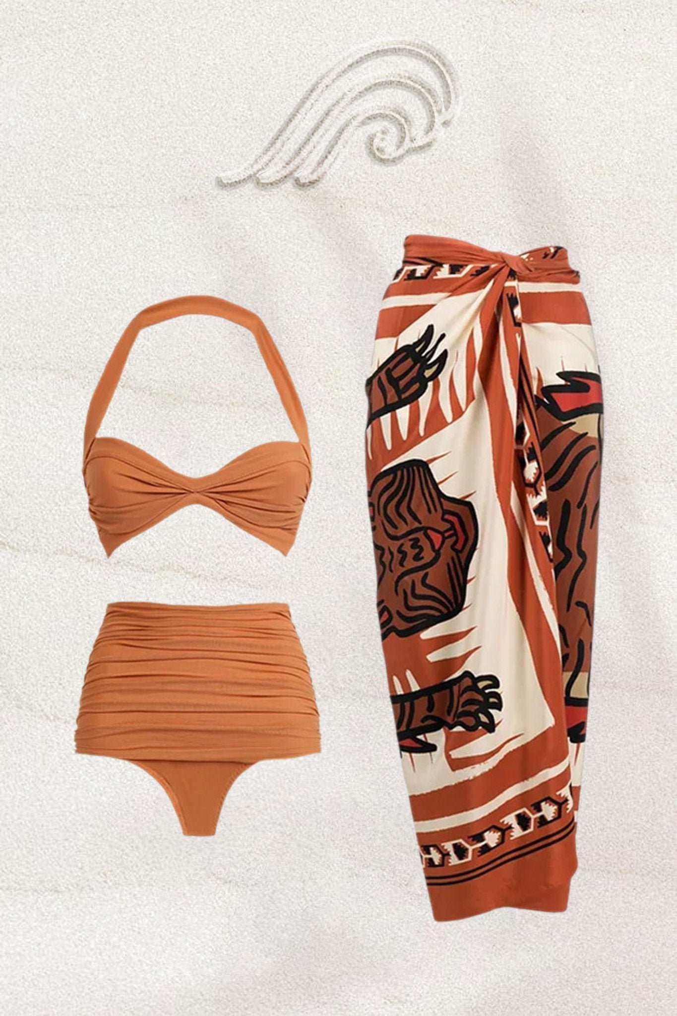 brina-ruched-halterneck-three-piece-swim-set-sw00601162127-khaki-s-sunfere-605435.jpg Brina Ruched Halterneck Three-piece Swim Set - Image 1