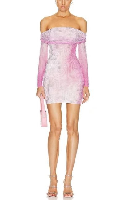 Gemma Printed Diamante Mini Dress