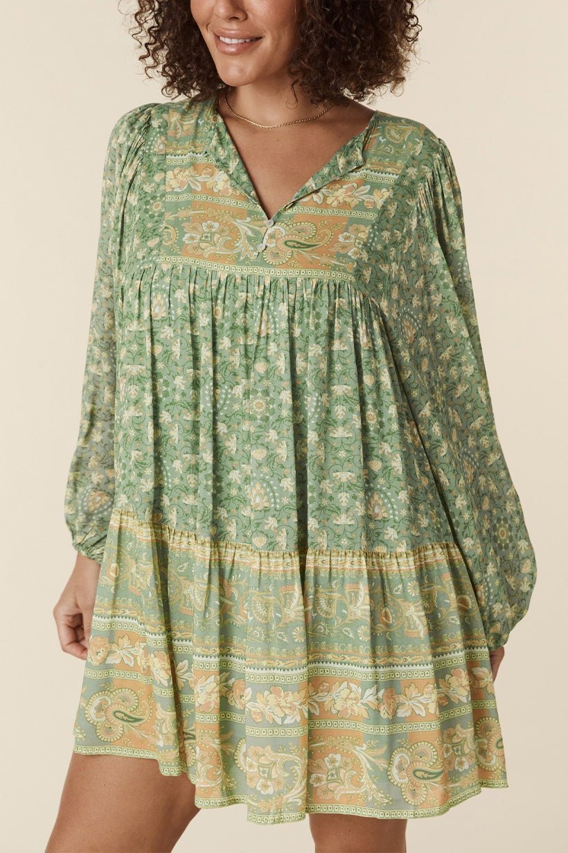 ina-splice-printed-mini-peasant-dress-sd0020516168-greenyellow-s-sunfere-805295.jpg Ina Splice Printed Mini Peasant Dress - Image 4