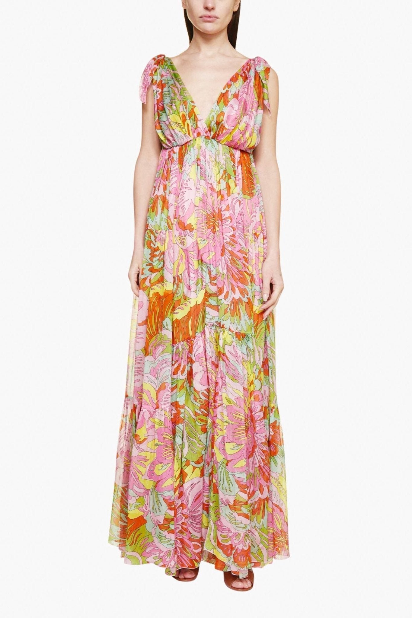 lyuba-printed-v-neck-maxi-dress-sd0020707833-multi-s-sunfere-509879.jpg Lyuba Printed V-neck Maxi Dress - Image 1