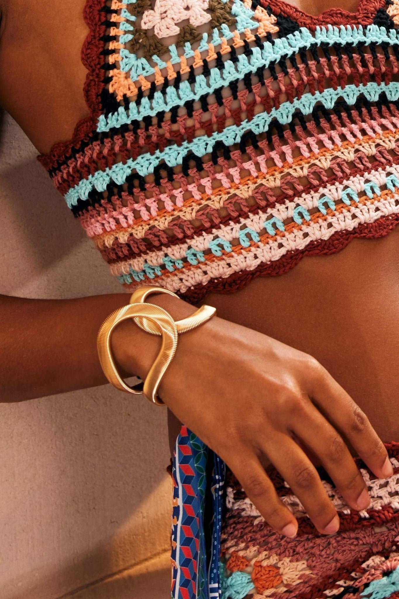 metallic-textured-geometric-bracelet-sa00601312248-gold-sunfere-479328.jpg Metallic Textured Geometric Bracelet - Image 2