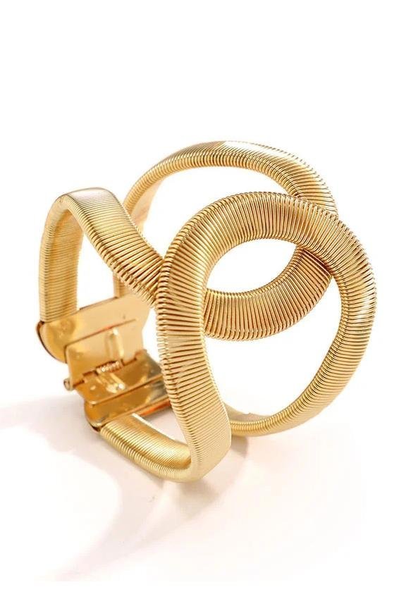 metallic-textured-geometric-bracelet-sa00601312248-gold-sunfere-838407.jpg Metallic Textured Geometric Bracelet - Image 1