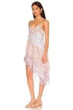 Samatha Printed Patchwork Ruffle Mini Slip Dress - Image 3