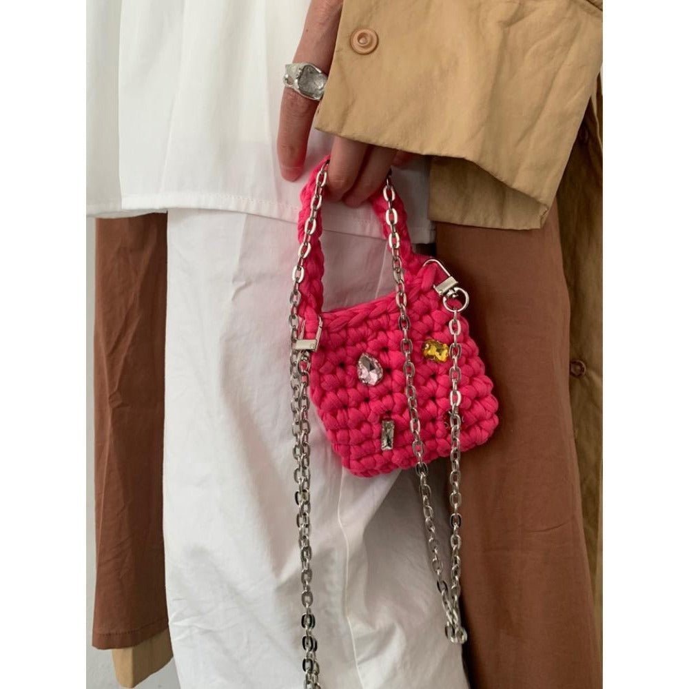 tess-diamante-mini-weave-bag-sa0020516069-hot-pink-1-size-sunfere-196917.jpg Tess Diamante Mini Weave Bag - Image 1